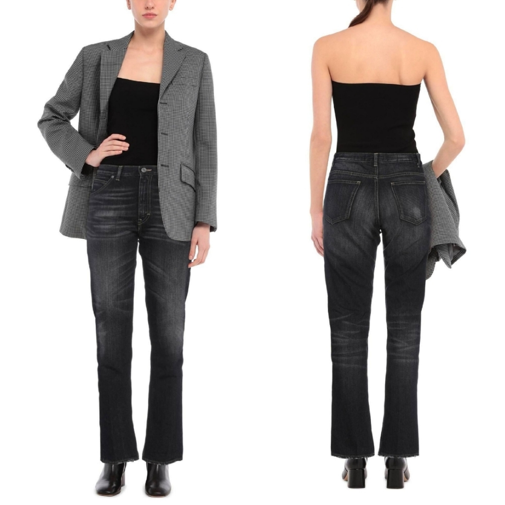 Golden Goose High Rise Denim Pants Size S Small Black